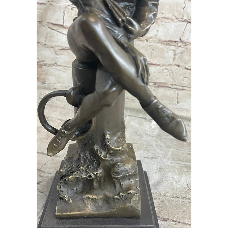 Handmade Bronze Boy Reading Book Book Sculpture Figurine Figure Statue Art