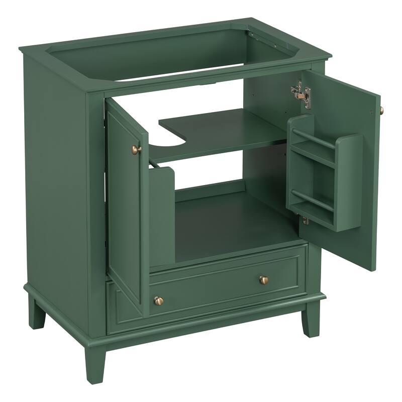 GDFStudio - Avalon 30-Inch Bathroom Vanity Base Cabinet, Multi-functional Cabinet, Solid Wood & MDF Board, Painted Finish