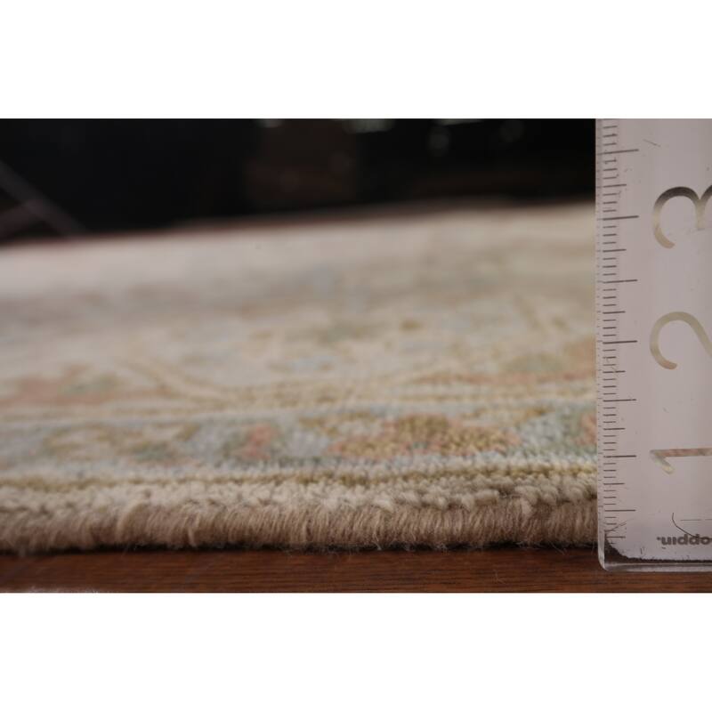 Earth Tone Oushak Indian Area Rug Handmade Oriental Wool Carpet - 7'11"x 10'0"