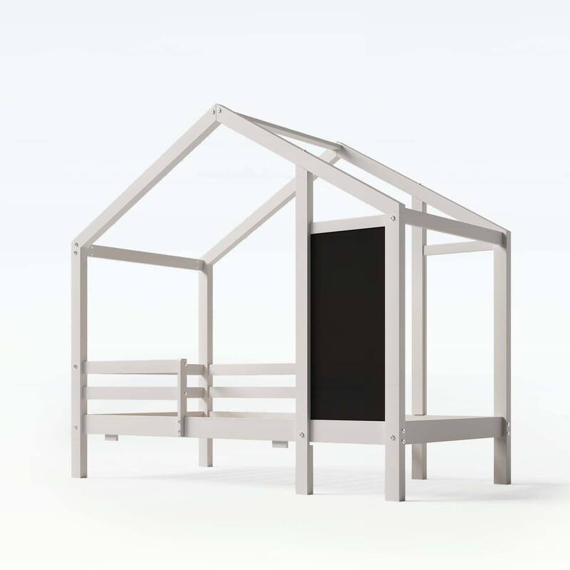 House Bed with Blackboard and Drawers,Creative and Space-Saving Design