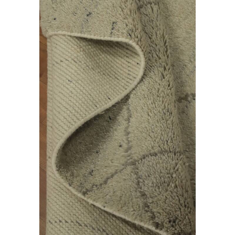 Moroccan Indian Area Rug, Hand-Knotted Wool Carpet - 9' 0'' X 6' 0''