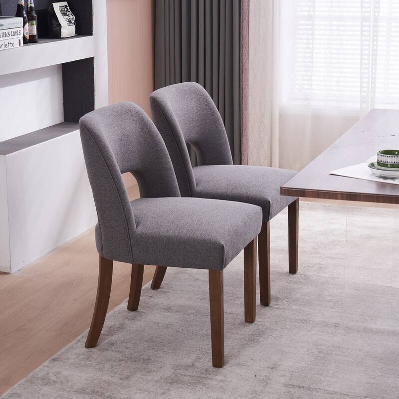 Wooden Dining Chairs Set of 2/4/6,Modern Fabric Upholstered Dining Room Chair Kitchen Chairs