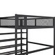 preview thumbnail 14 of 57, Full Size Metal Loft Bed with 4-Tier Shelves and Storage for Home