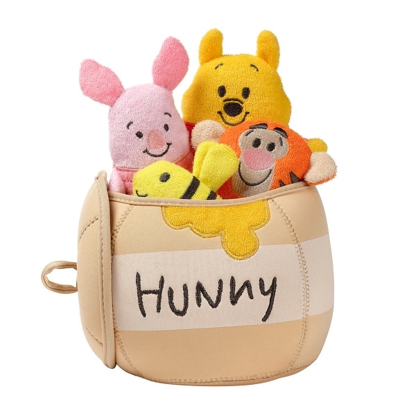 slide 2 of 6, Lambs & Ivy Disney Baby Winnie the Pooh Honey Pot Terry/Neoprene Bath Toy Set