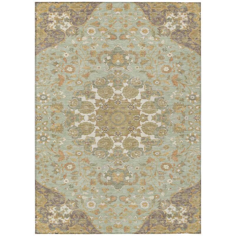 Machine Washable Indoor/ Outdoor Global Eckley Chantille Rug