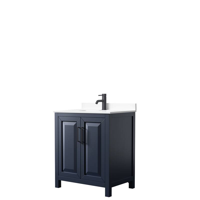 Daria 30 Inch Single Vanity, Cultured Marble Top