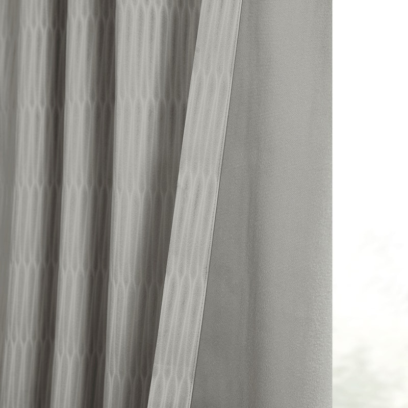 Exclusive Fabrics Lounge Embossed Velvet Curtains - Room Darkening Rod Pocket Curtain for Bedroom & Living Room (1 Panel)