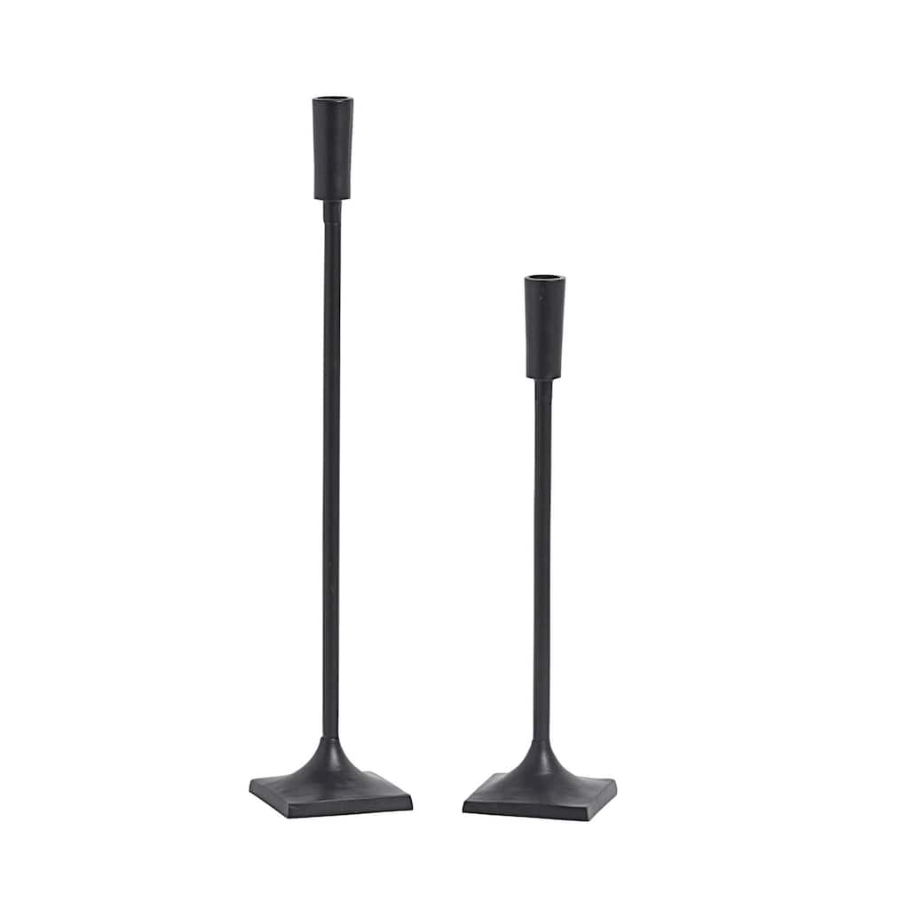 Candle Holder Black H 16.5" & Dia 3.9" - Black