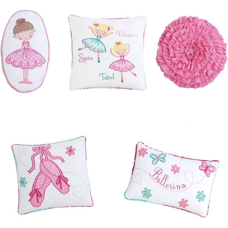 Cozy Line Ballerina Patchwork Reversible Cotton Bedding Quilt Set