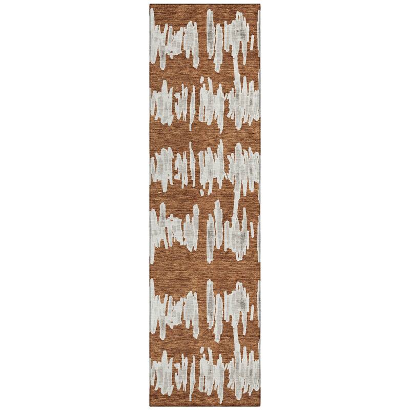 Machine Washable Indoor/ Outdoor Chantille Abstract Contemporary Rug