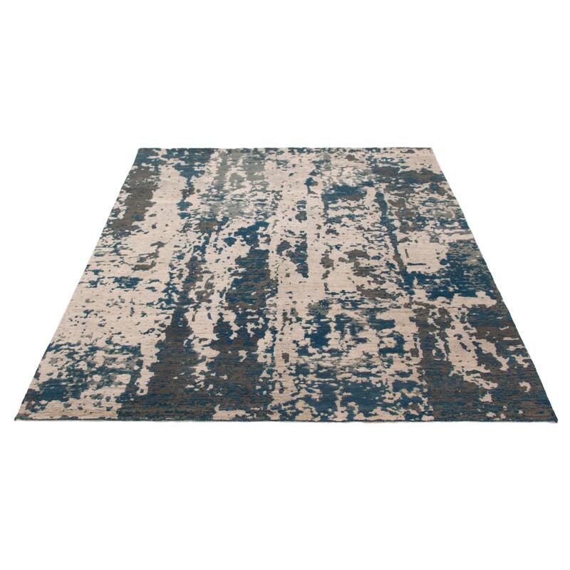 ECARPETGALLERY Hand-knotted Alma Ivory Silk, Wool Rug - 7'10 x 9'10