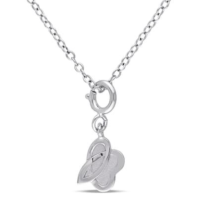 Miadora Sterling Silver Butterfly Enhancer Necklace