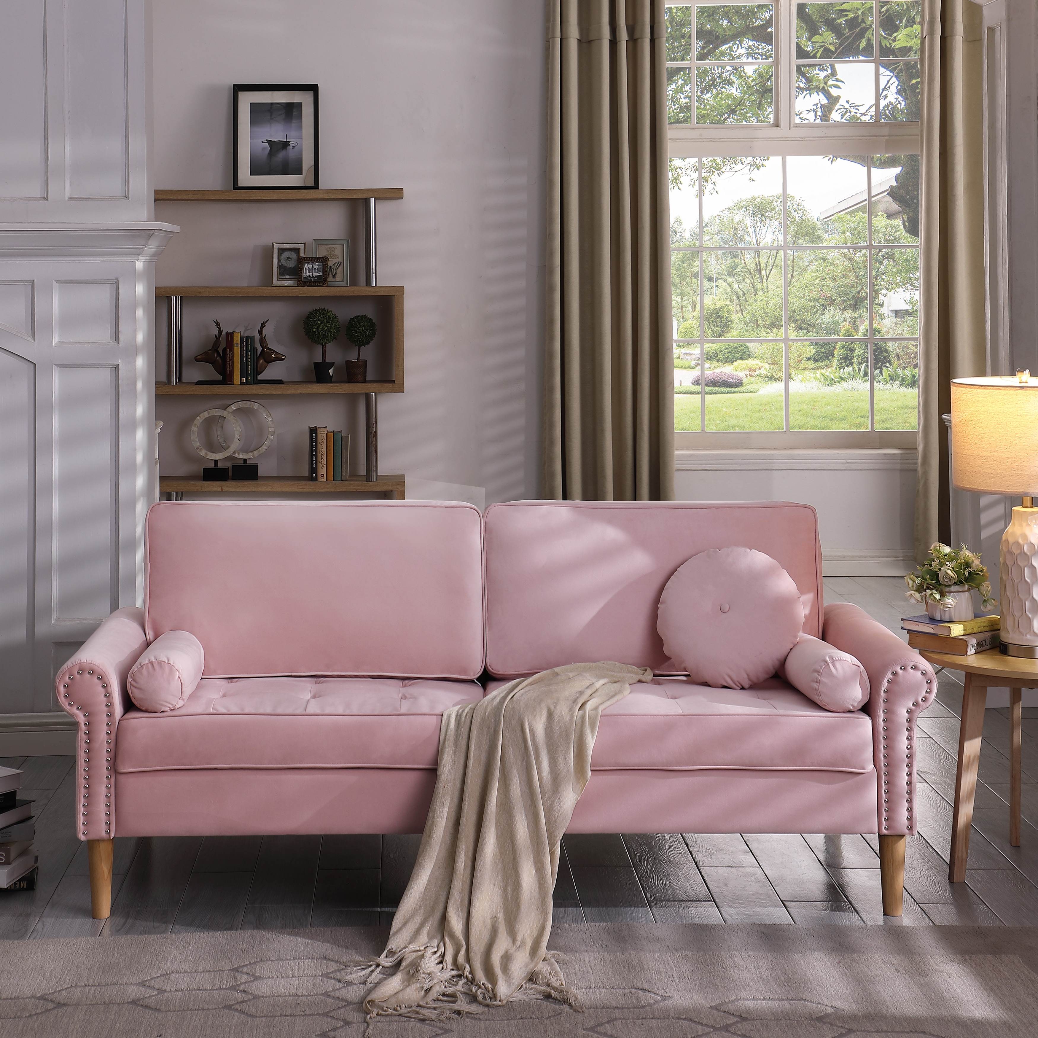 Pink and copper cushions discount