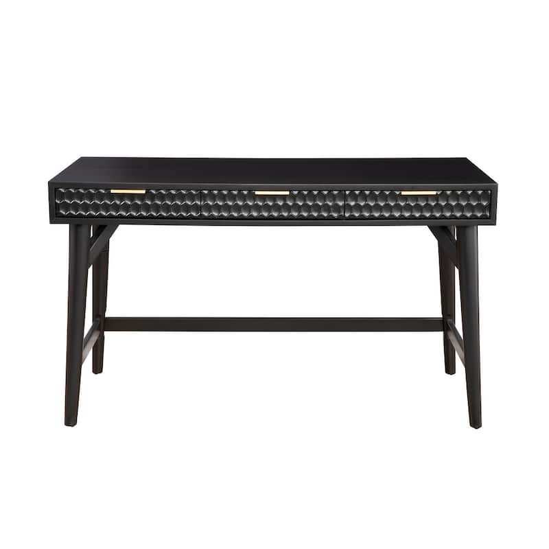 Origins by Alpine Black Pearl Large Desk, Black
