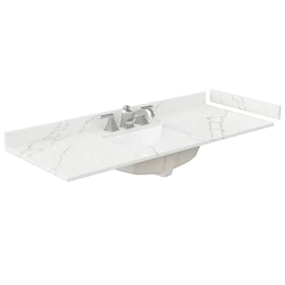 Wyndham Collection WCFQC354STOPUNS-Q 54" Quartz Vanity Top with