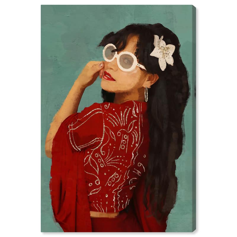 Wynwood Studio Prints Fashion and Glam Radiating Pride Red and Maroon Bohemian & Eclectic Wall Art Canvas Print