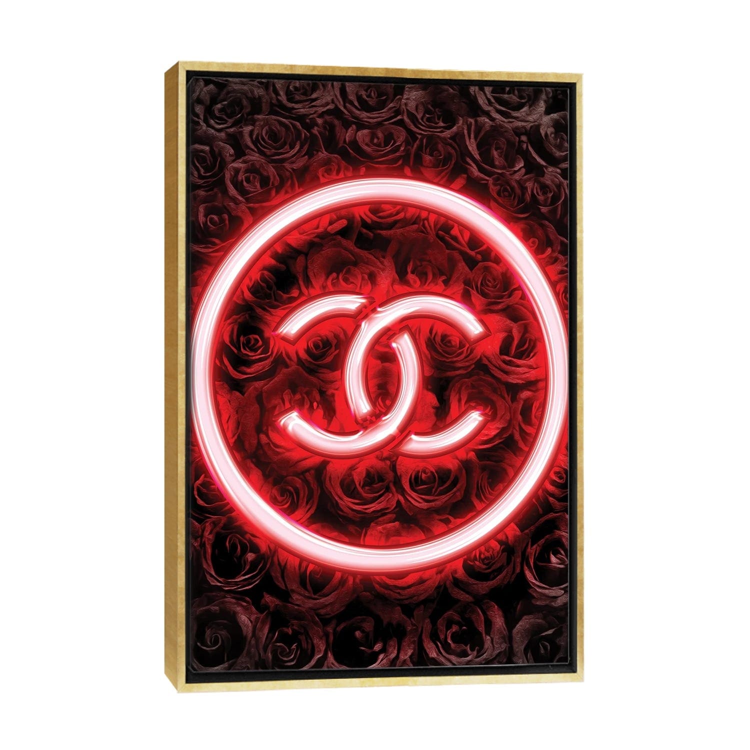 iCanvas Chanel Neon Sign by Frank Amoruso Framed - Bed Bath & Beyond -  37090001