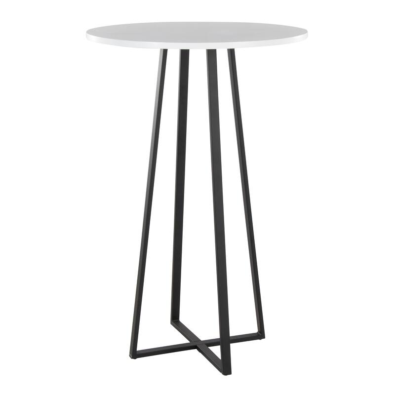 Silver Orchid Pugo 42" Bar Height Table - White/Black