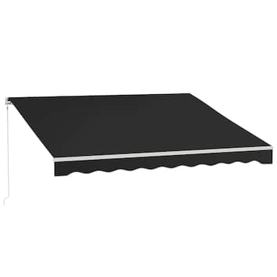 Outsunny 10' x 12' Electric Awning, Retractable Awning, UV Protection Sun Shade Shelter with Remote Controller
