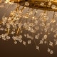 preview thumbnail 4 of 3, 8-lights Stainless Steel Firework Crystal Chandelier In Antique Bronze For Living Room And Dining Room