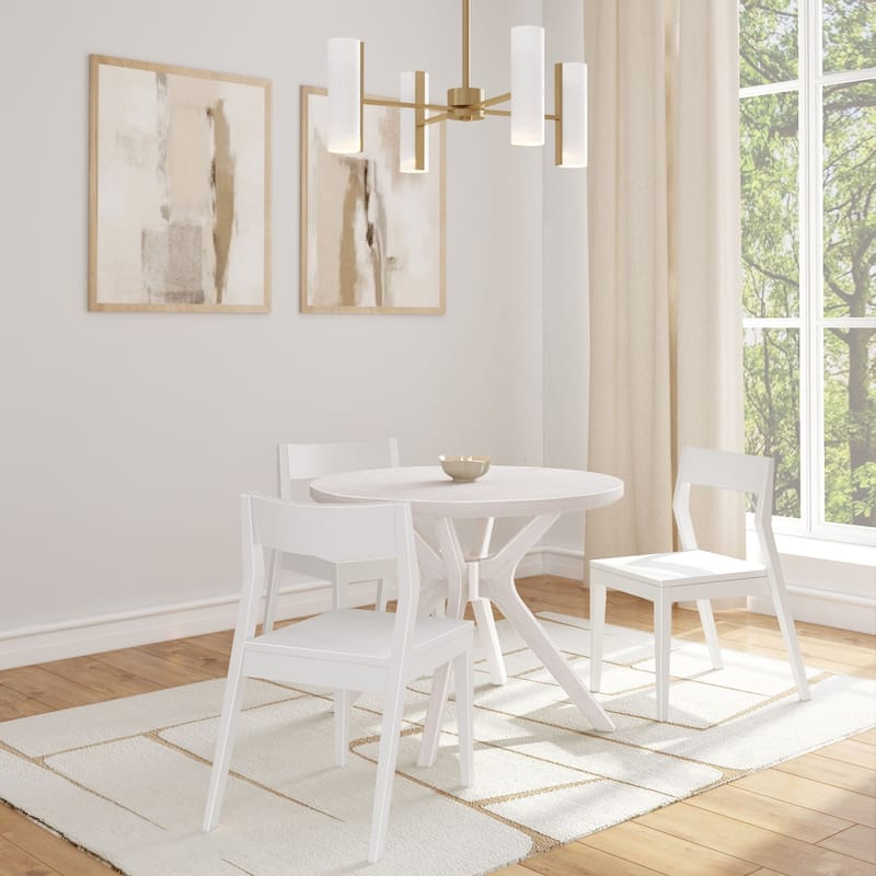 Plank and Beam Verso Cross Leg Round Dining Table - 38"