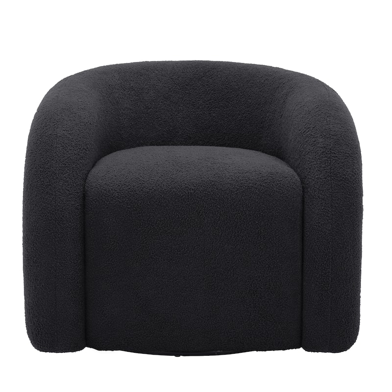 Upholstered Swivel Barrel Accent Chair