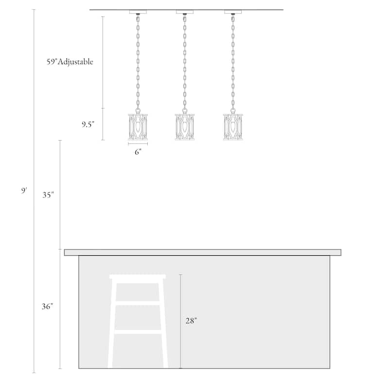 Farmhouse 1-Light Wood Lantern Pendant Cage Light for Kitchen Island - D6"x H 9.5"