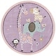 preview thumbnail 59 of 68, SAFAVIEH Carousel Kids Miharu Animal Rug 6'7" Round - Purple