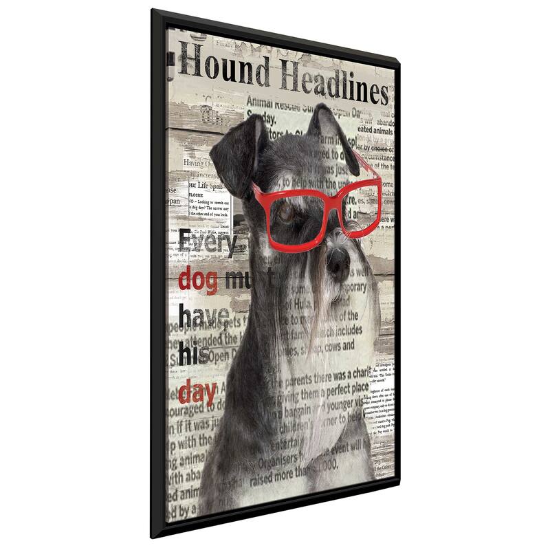"Hound Headline" by Carol Robinson Print on Floating Canvas