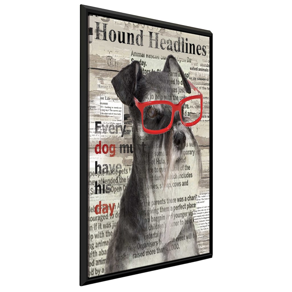 "Hound Headline" by Carol Robinson Print on Floating Canvas