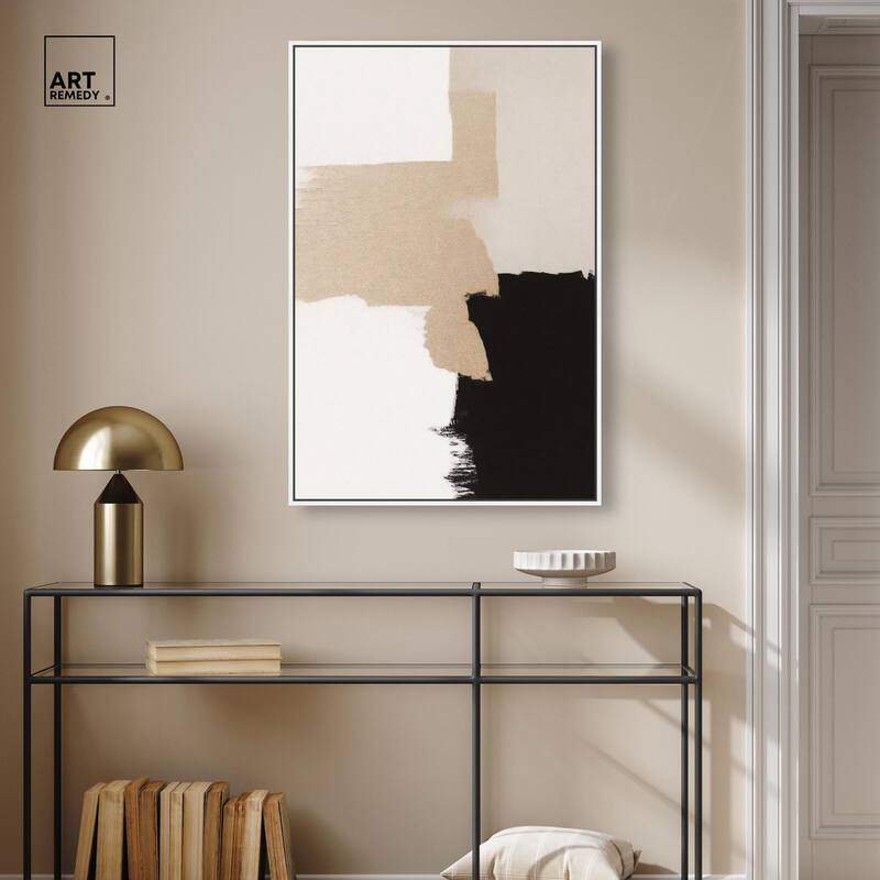 Beige and Black II Canvas by Art Remedy