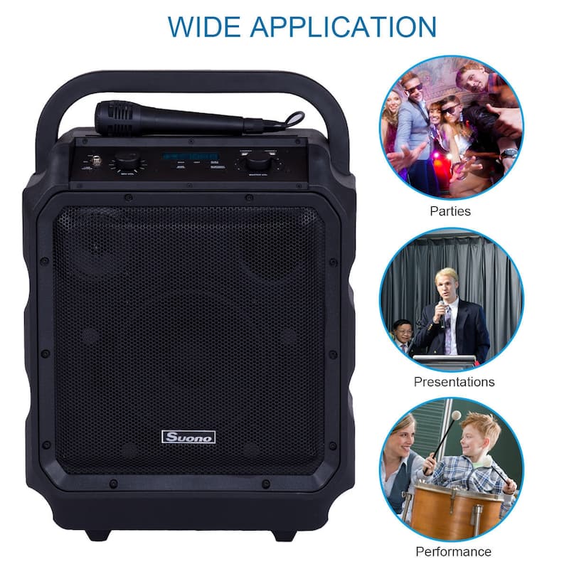 Suono Portable 8" PA System Rechargeable Battery 300W RMS Power Active
