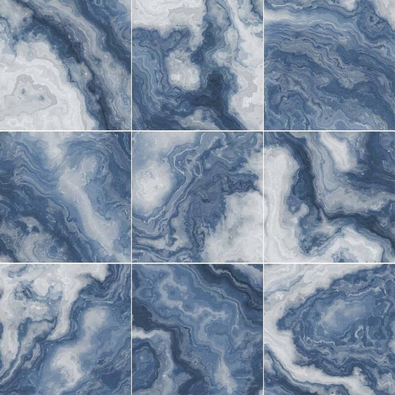 Isle 6x6 Glossy Porcelain Agate Geode Tile - Floor, Wall, Backsplash