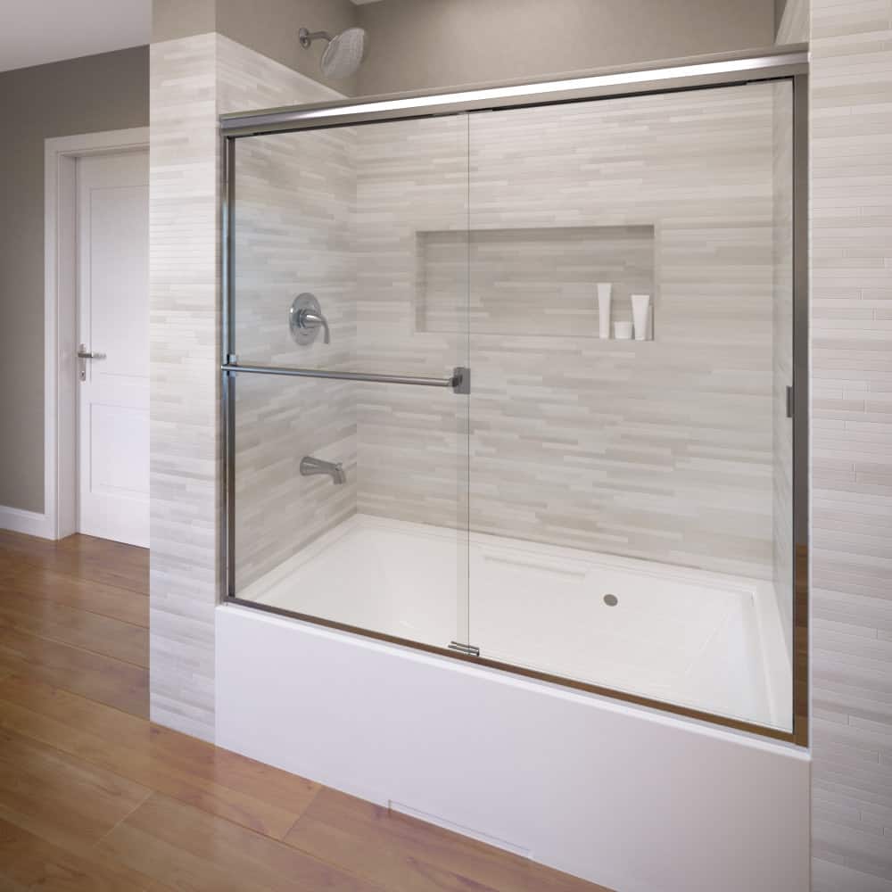 Basco Basco Classic 57" High x 60" Wide Bypass Semi-Frameless Tub Door