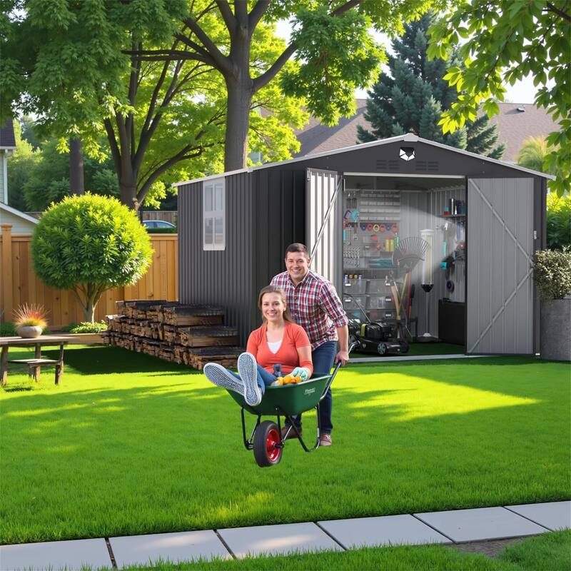 Metal Garden Sheds 10FTx8FT Outdoor Storage Shed