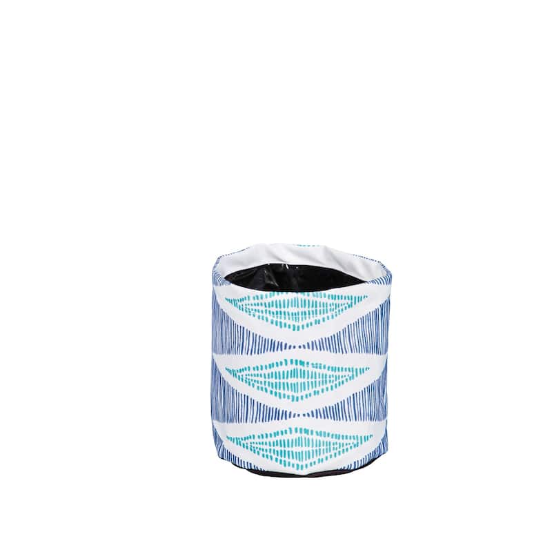 Oasis Blue Round Fabric Planters (3-Pack)