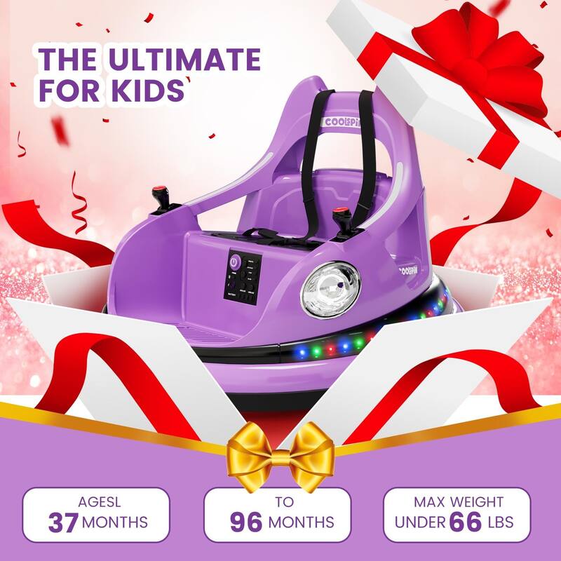 12V Bumper Car Ride On Toys for Kids & Toddlers with Remote Control