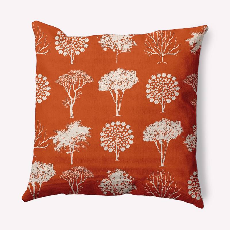 Field of Trees Fall Indoor/Outdoor Throw Pillow - 18" x 18" - Sienna