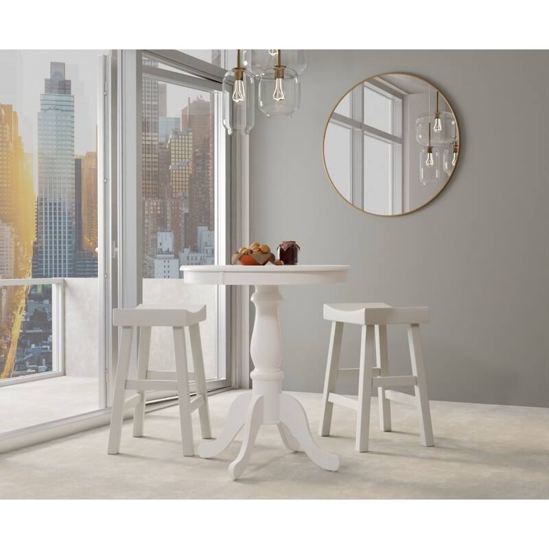 Circular Pedestal Bar Table - 30" - White