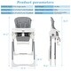 preview thumbnail 13 of 26, High Chair for Babies & Toddlers, Foldable Highchair with Adjustable Backrest, Footrest & Seat Height, Removable Tray, Cushion