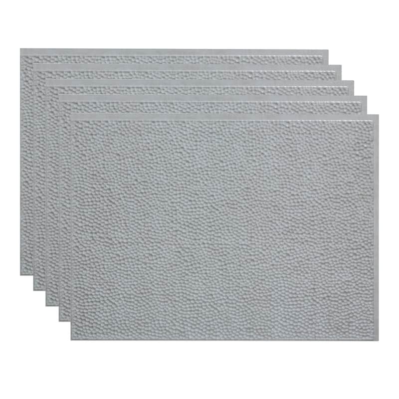 FASÄDE Hammered Decorative Vinyl Backsplash Panel - 5 Pack - Cashmere