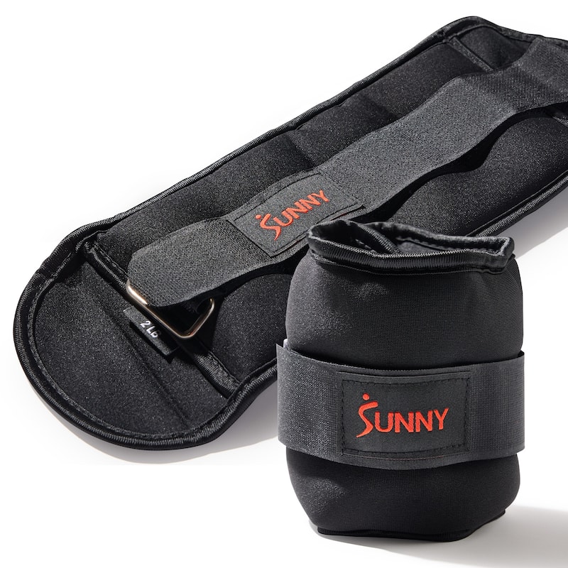Sunny Health & Fitness Ankle Weight 2-Pound (Pair) - SF-WA01-2 - Black - Black