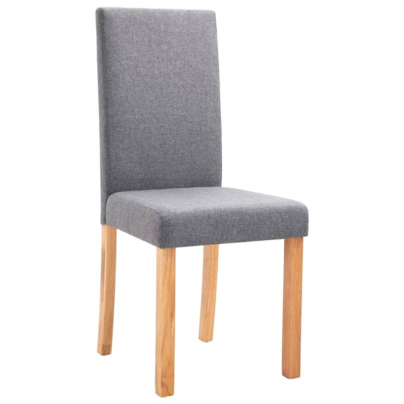 vidaXL Dining Chairs 4 pcs Light Gray Fabric