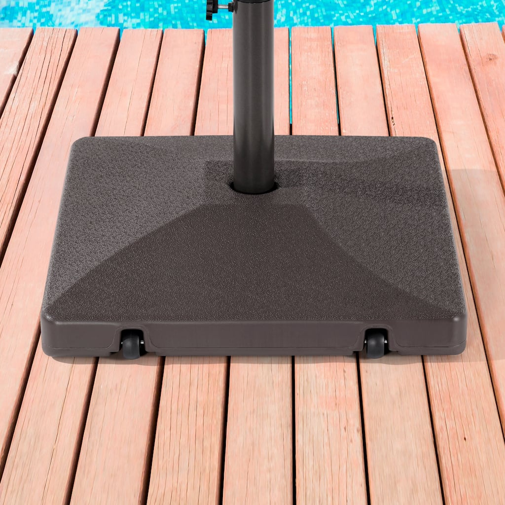 BONOSUKI 57-90lb Patio HDPE Plastic Free Standing Umbrella Base,Black