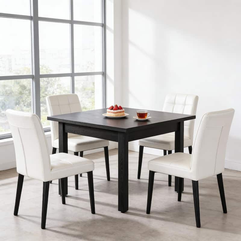 Rustic Dining Table with Wood Legs, Kitchen Table with Cracked Oak Tabletop, Home Office Table Coffee Table