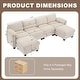 preview thumbnail 42 of 96, Modern Couduroy Modular Sectional Sofa Couch with Ottoman for Living Room