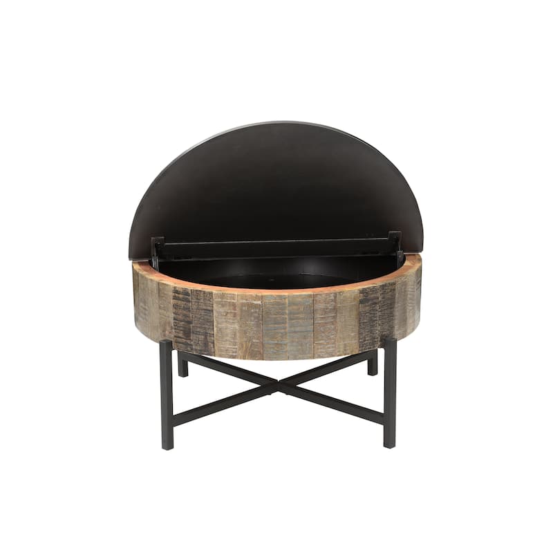 T1216C Modern Style Storage Coffee Table Made with Mango Wood