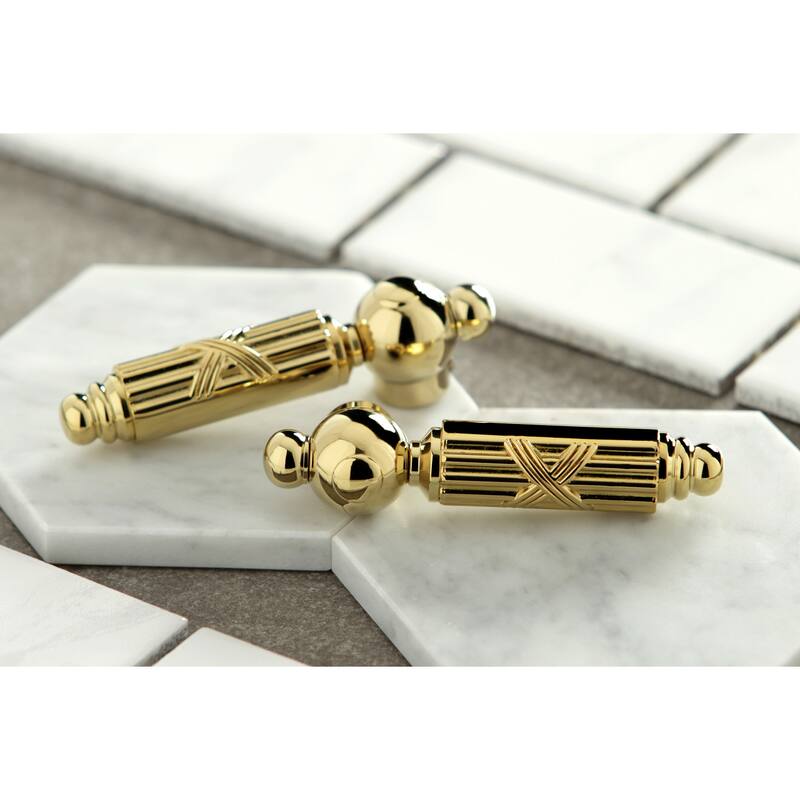 Kingston Brass Georgian Two-Handle 3-Hole Wall Mount Bathroom Faucet