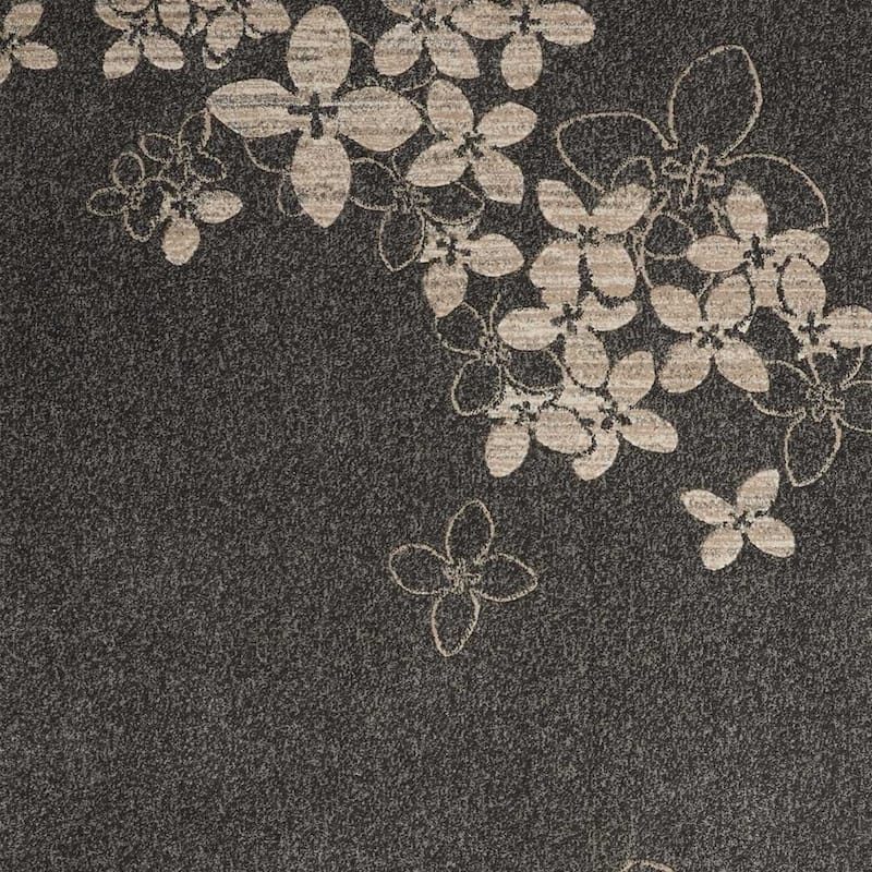 Hifo Power Loomed Floral Traditional Non Skid Stain Resistant Area Rug By HomeRoots - 153' X '111' X '0.5