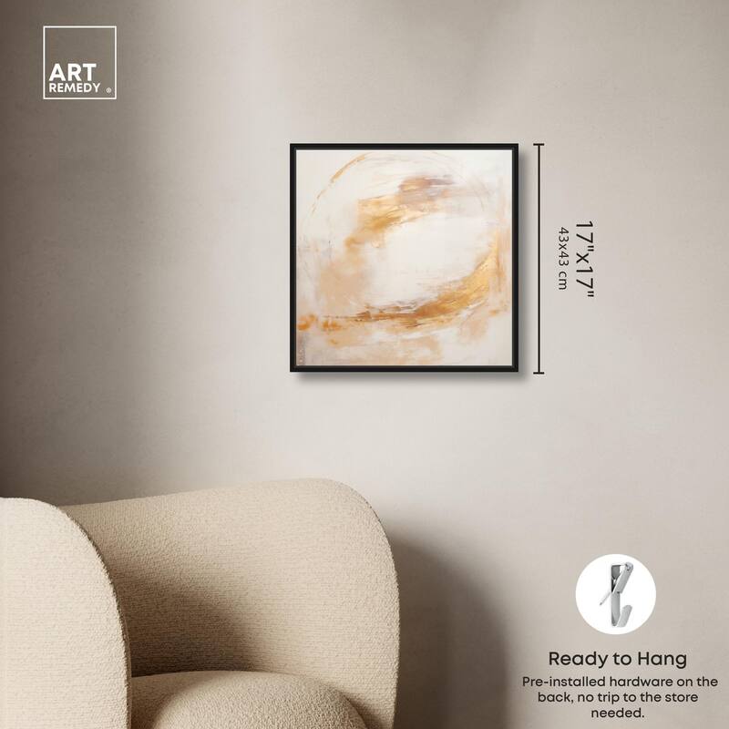 Golden Orb I Canvas by Art Remedy